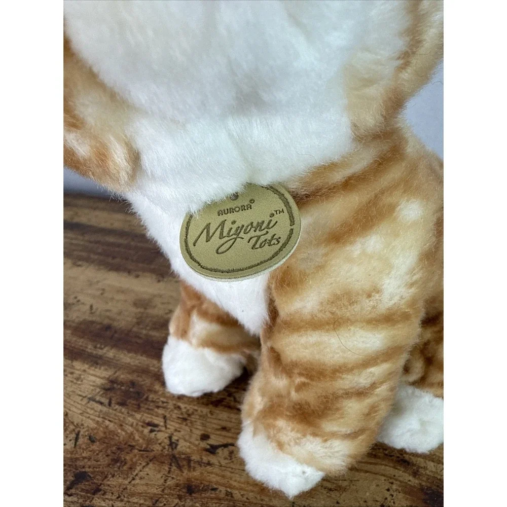 Aurora Miyoni Tots Tabby Cat Kitten Orange Stripe Plush 8